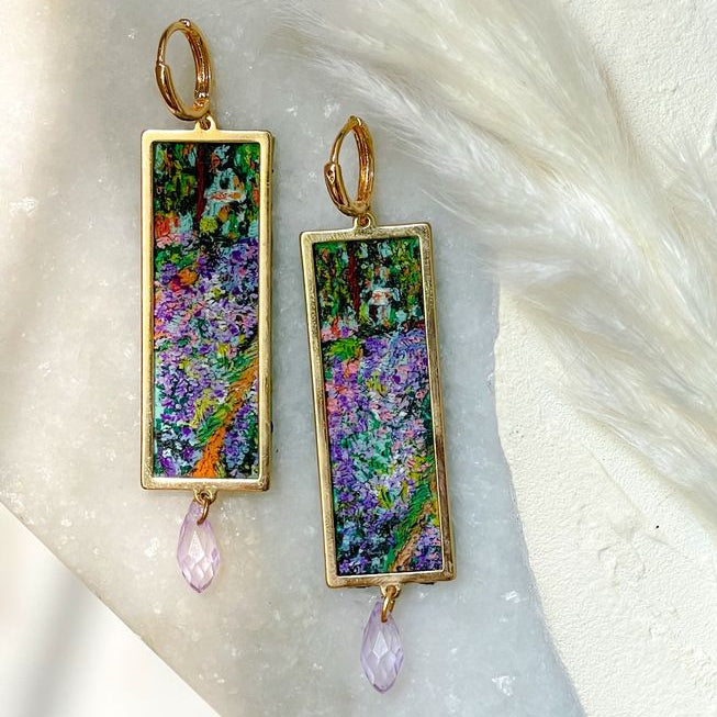 Vintage Colorful Garden Earrings