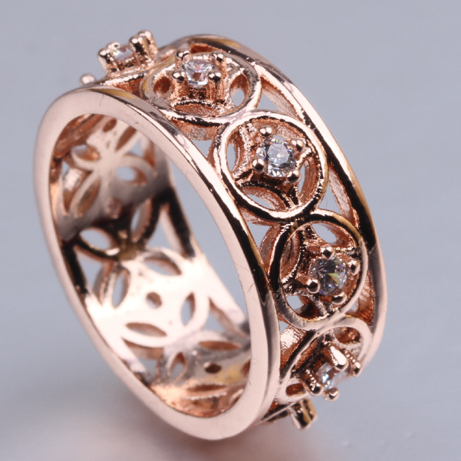 Vintage Rose Gold Hollow Ring