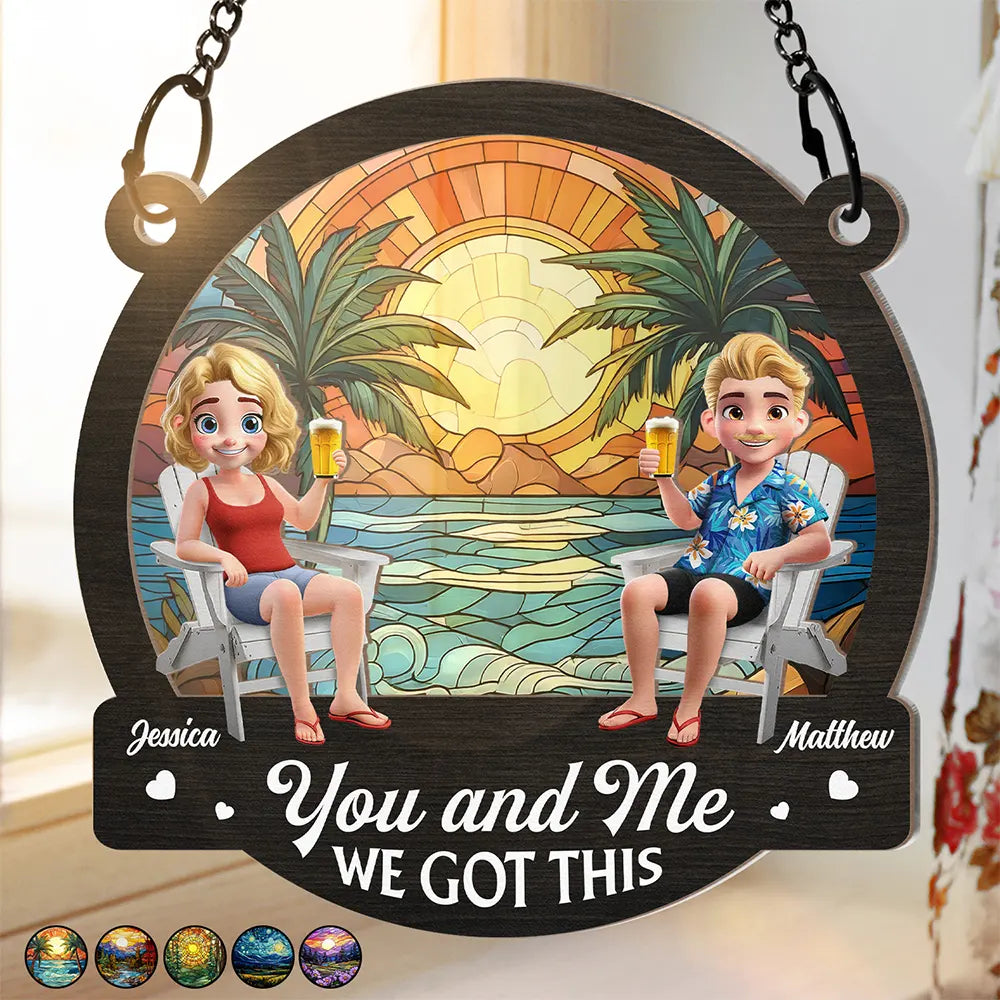 You And Me We Got This - Personalized Couple Custom Shaped Acrylic Plaque