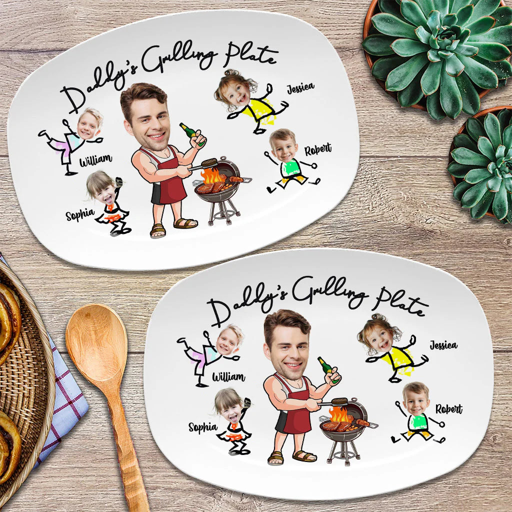 Daddy Grilling Plate - Personalized Father Plate