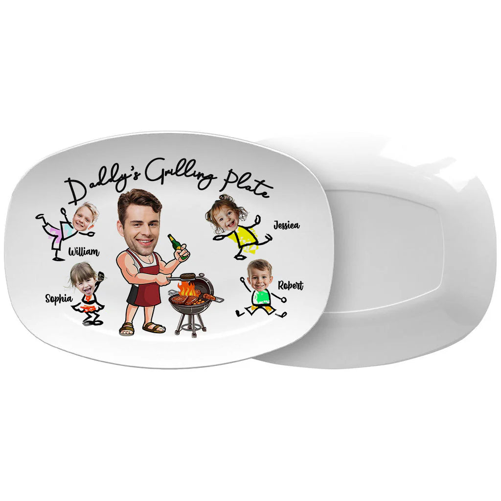 Daddy Grilling Plate - Personalized Father Plate