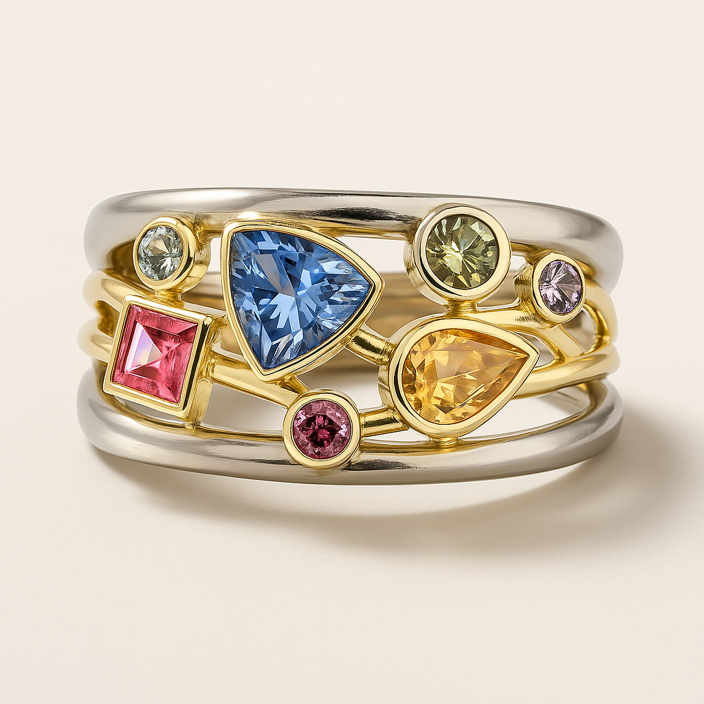 Vintage Colorful Zirconia Ring