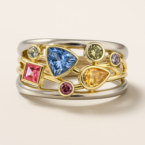 Vintage Colorful Zirconia Ring