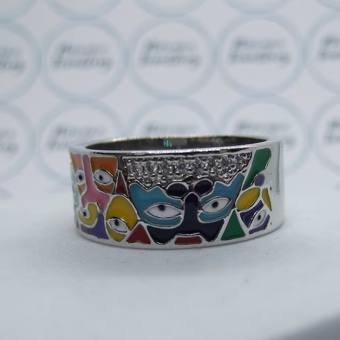 Vintage Colorful Enamel Ring