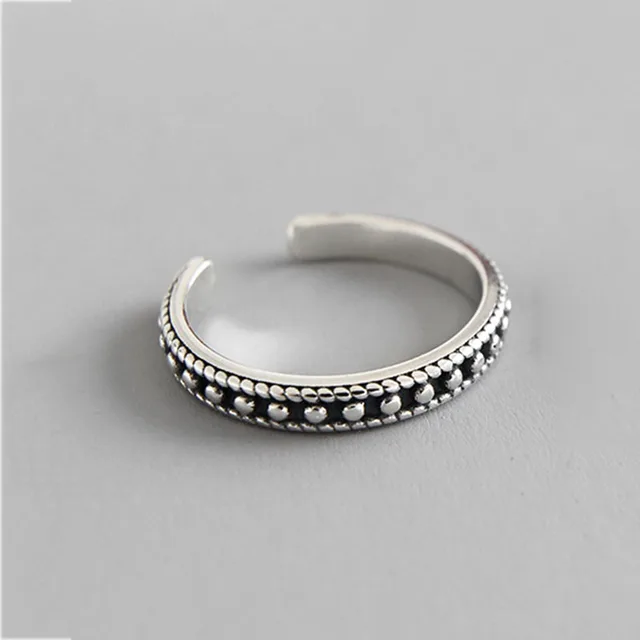 Vintage Silver Beads Ring