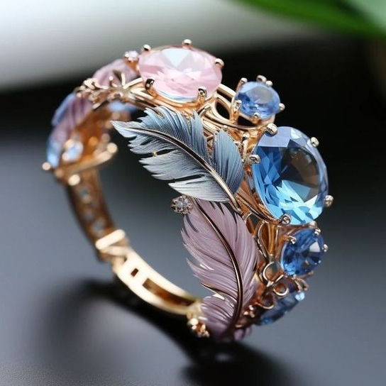 Vintage Floral Crystal Ring