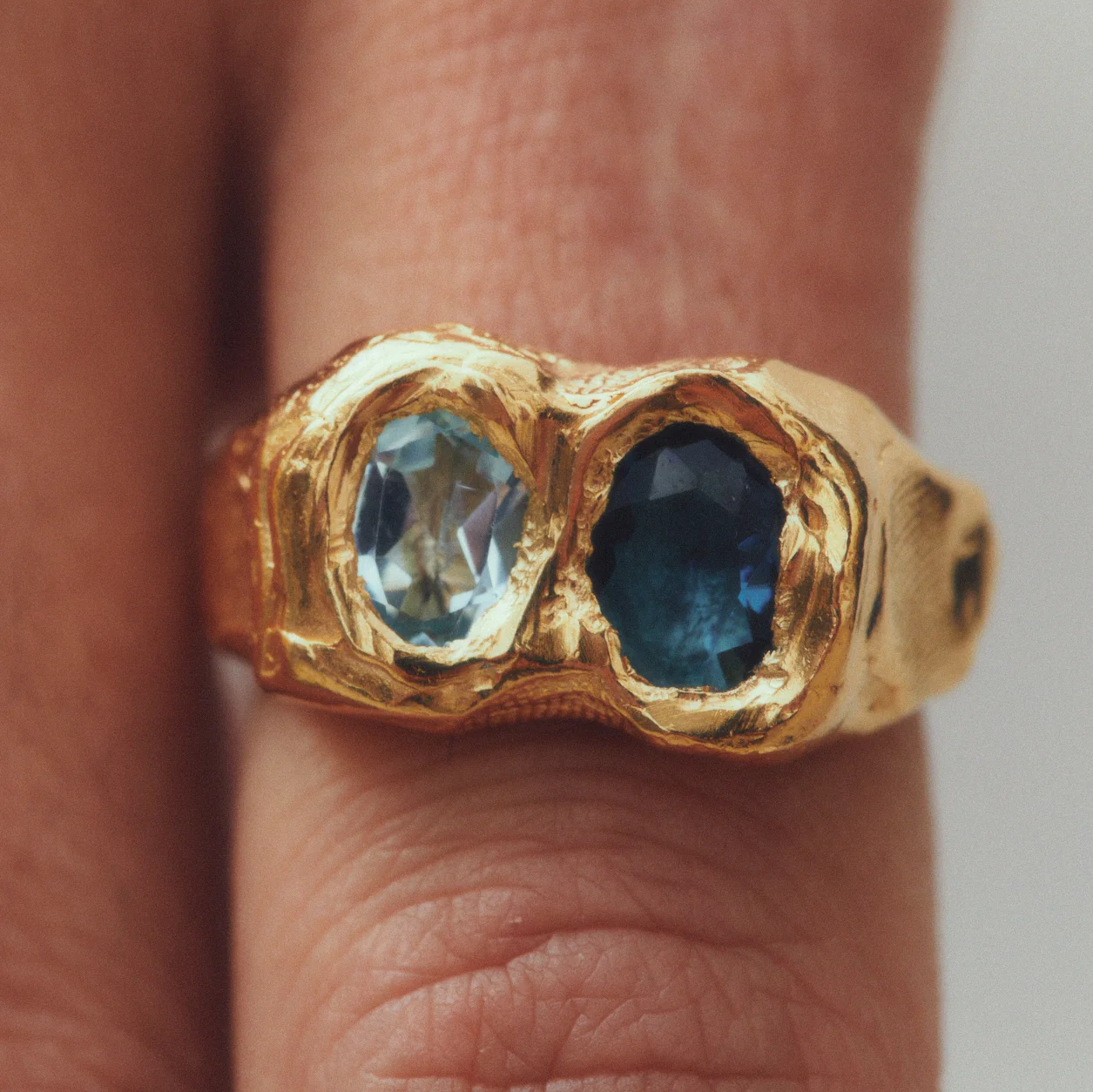 Vintage Forged Golden Ring