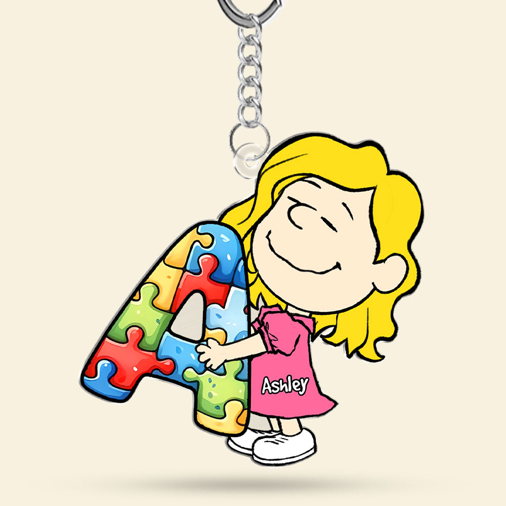 Personalized Gifts For Autism Awareness Keychain 03kati190225hg