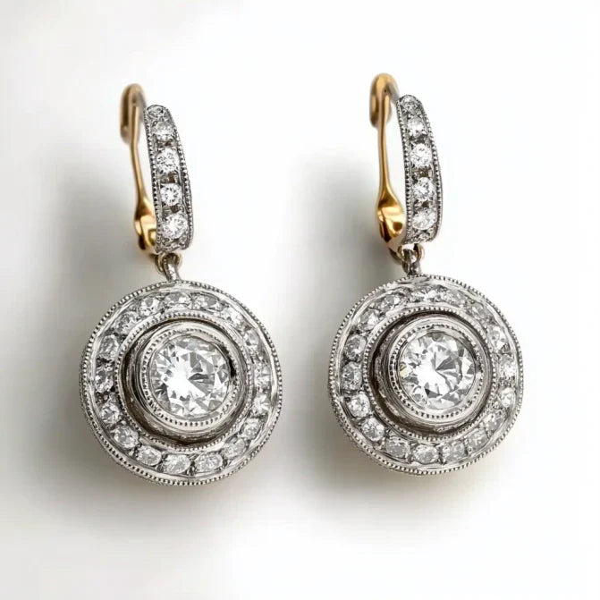 Vintage Bright Round Earrings