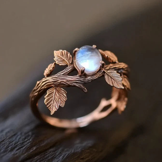 Vintage Blue Glass Ancient Ring