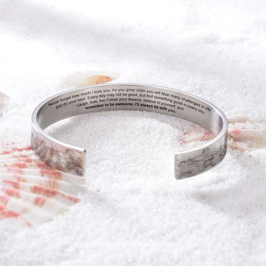 To My Granddaughter - I Will Always Be With You - Cuff Bracelet