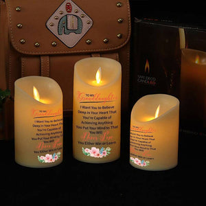 To My GrandDaughter - You Will Never Lose - LED candle