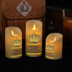 To My GrandDaughter - Straighten Your Crown - LED candle