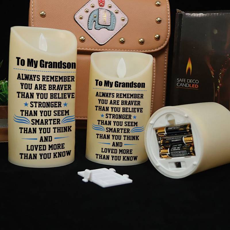 To My GrandSon - Loved More Than You Know - LED candle