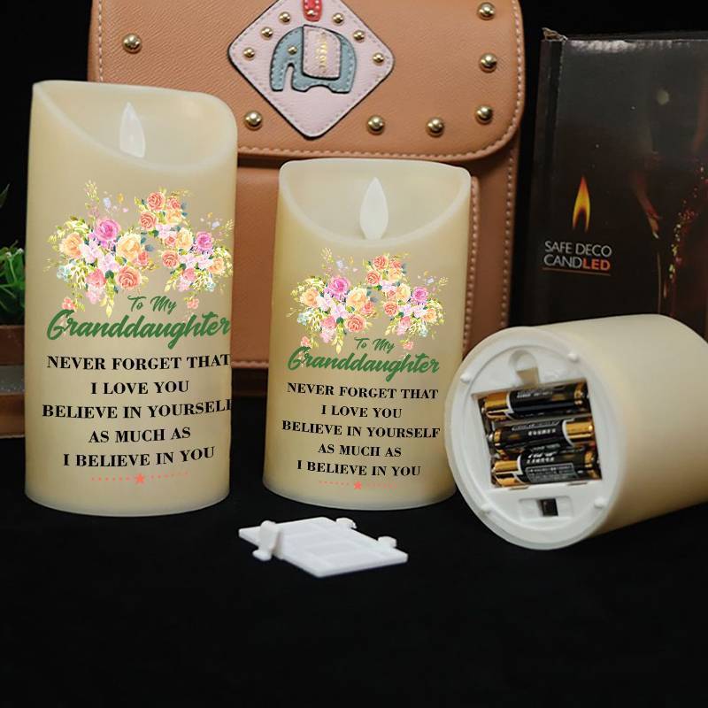 To My GrandDaughter - Believe In Yourself - LED candle