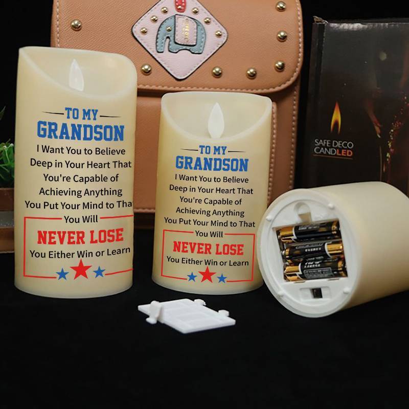 To My GrandSon - You Will Never Lose - LED candle