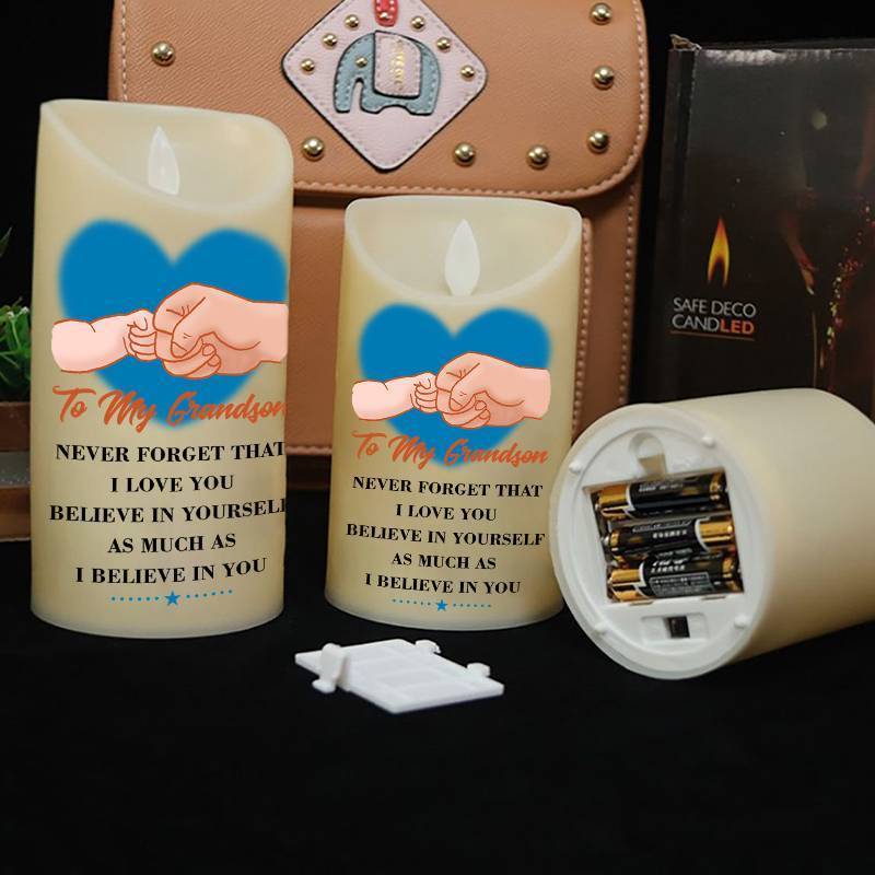 To My GrandSon - Believe In Yourself - LED candle