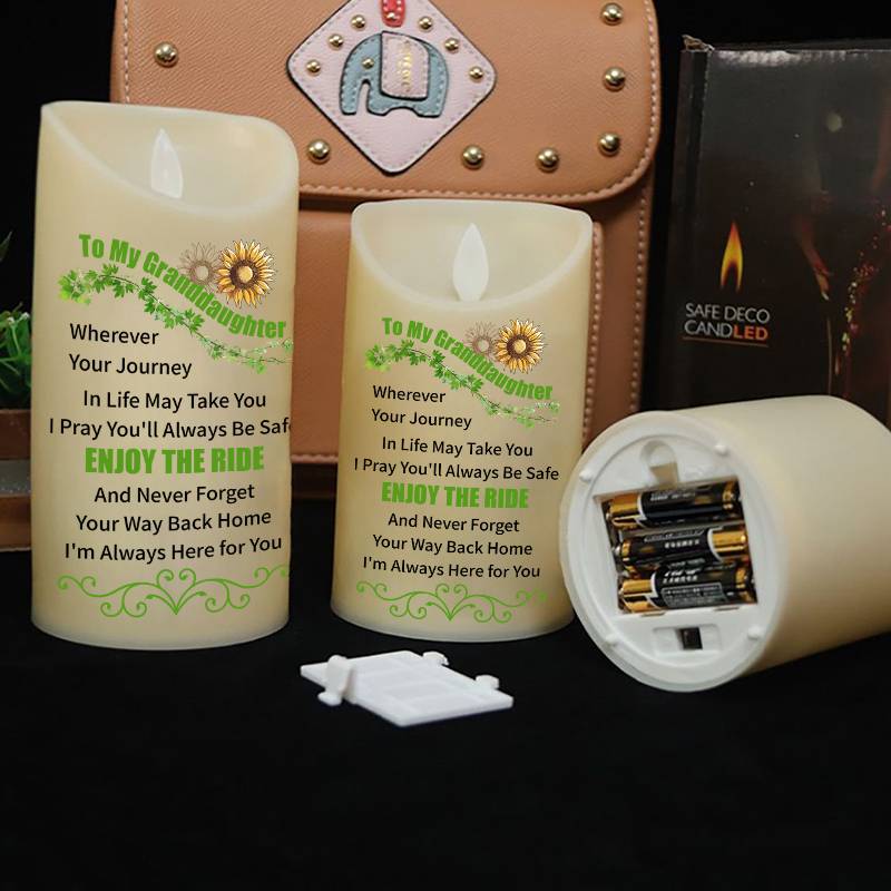 To My GrandDaughter - Enjoy The Ride - LED candle
