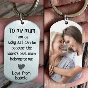 You're The World Best Mum - Upload Image, Gift For Mum - Personalized Keychain