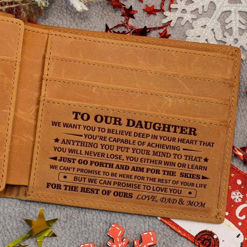 To Our Daughter - Genuine Premium Leather Card Wallet