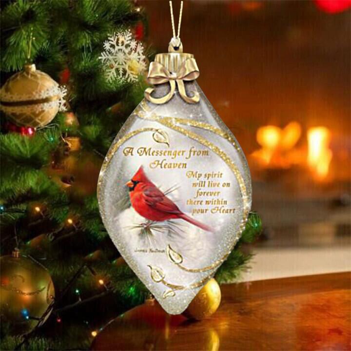"Messenger From Heaven" Illuminated Cardinal Art Ornament