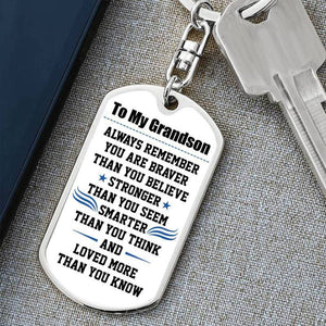 To My GrandSon - Loved More Than You Know  - Keychain