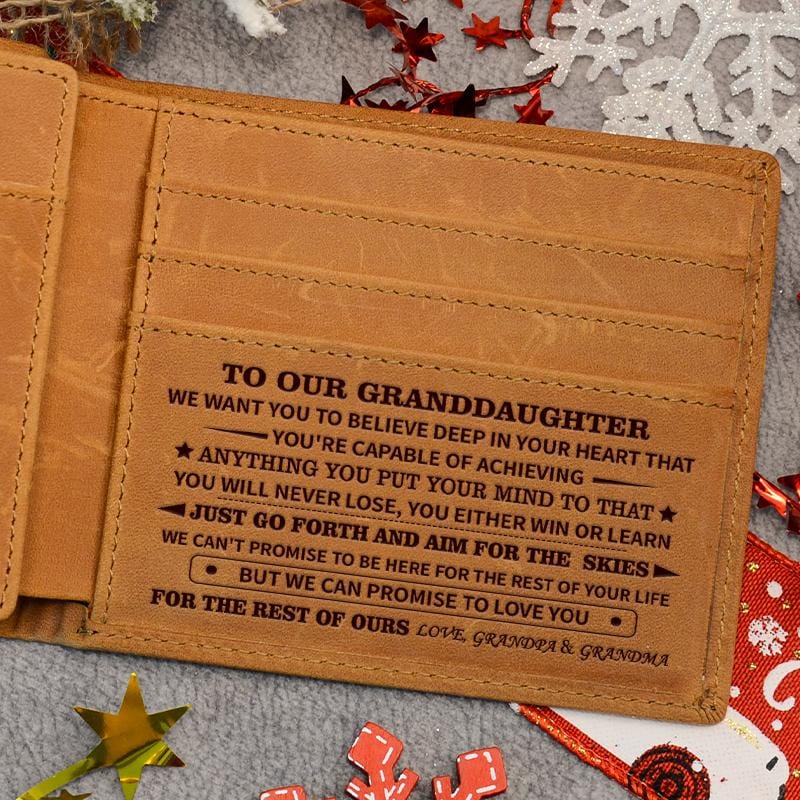 To Our GrandDaughter - Genuine Premium Leather Card Wallet