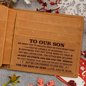 To Our Son - Genuine Premium Leather Card Wallet