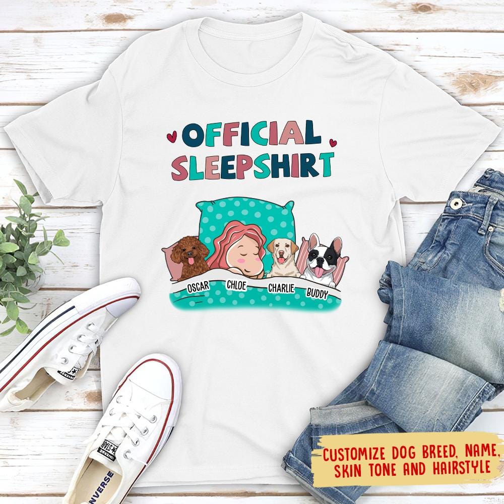 Dog Official Sleepshirt - Personalized Custom Unisex T-shirt