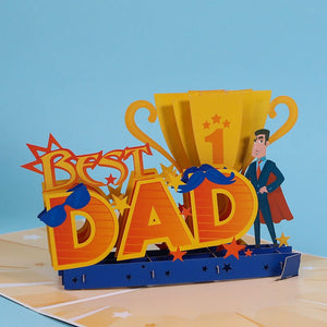 3D Best DAD Greeting Card - A Heartfelt Tribute