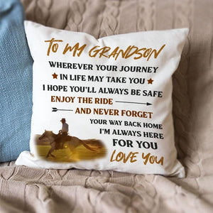 To My Grandson - Enjoy The Ride - Pillow Case