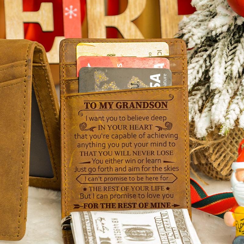 To My Grandson - Never Lose - Money Clip Wallet