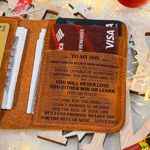 Dad To Son - Premium Cow Leather Bifold Wallet