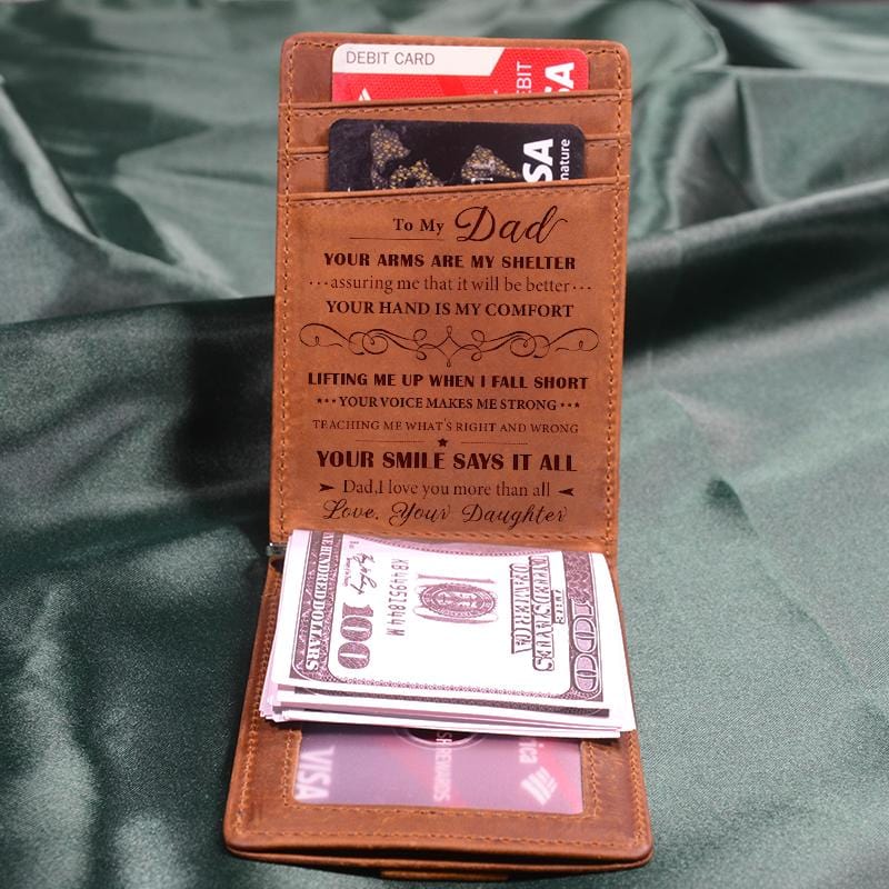 Daughter To Dad - Money Clip Card Wallet