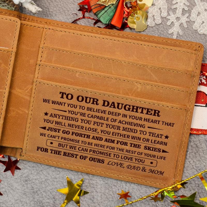 To Our Daughter - Genuine Premium Leather Card Wallet