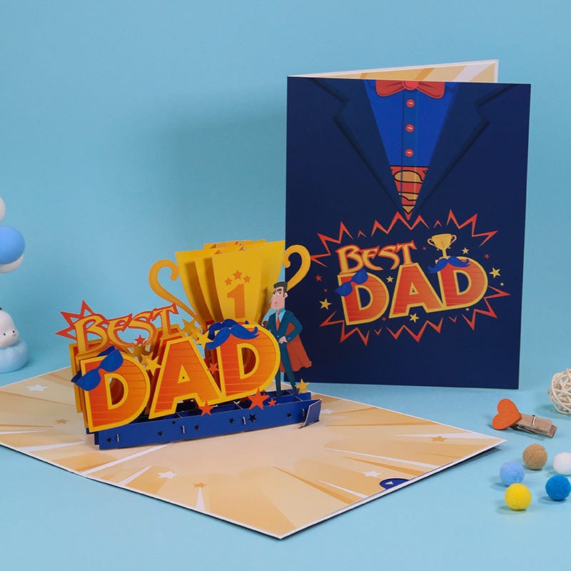 3D Best DAD Greeting Card - A Heartfelt Tribute