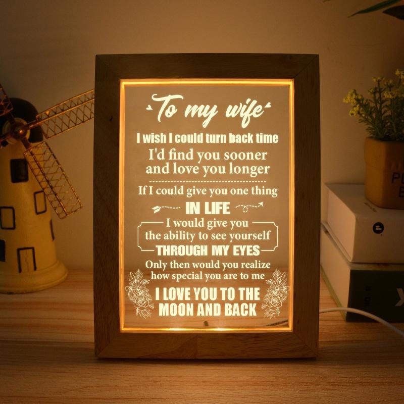 Husband To Wife - How Special You Are To Me - Frame Lamp
