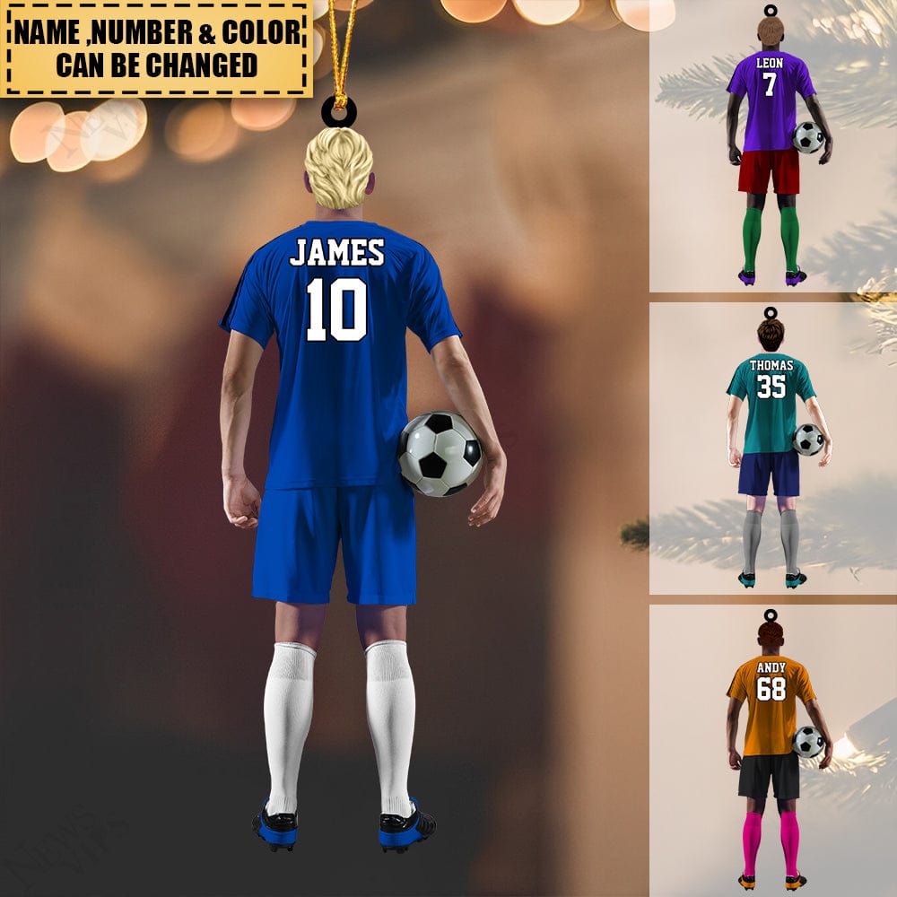 Personalized Soccer Player Arcylic Ornament for Soccer Lovers