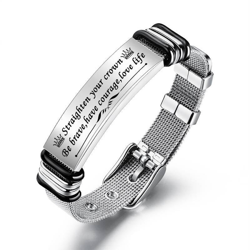 Straighten Your Crown - Stainless Steel Bracelet