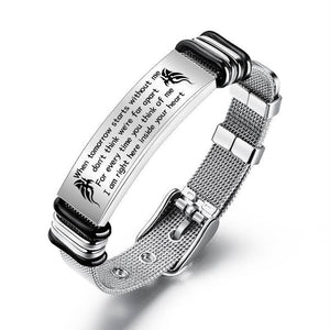 I Am Right Here Inside Your Heart - Stainless Steel Bracelet