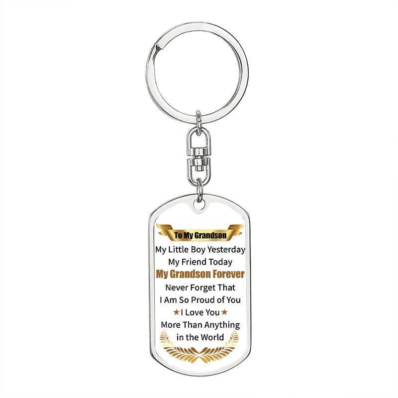 To My GrandSon - I Am So Proud Of You - Keychain