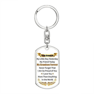 To My GrandSon - I Am So Proud Of You - Keychain
