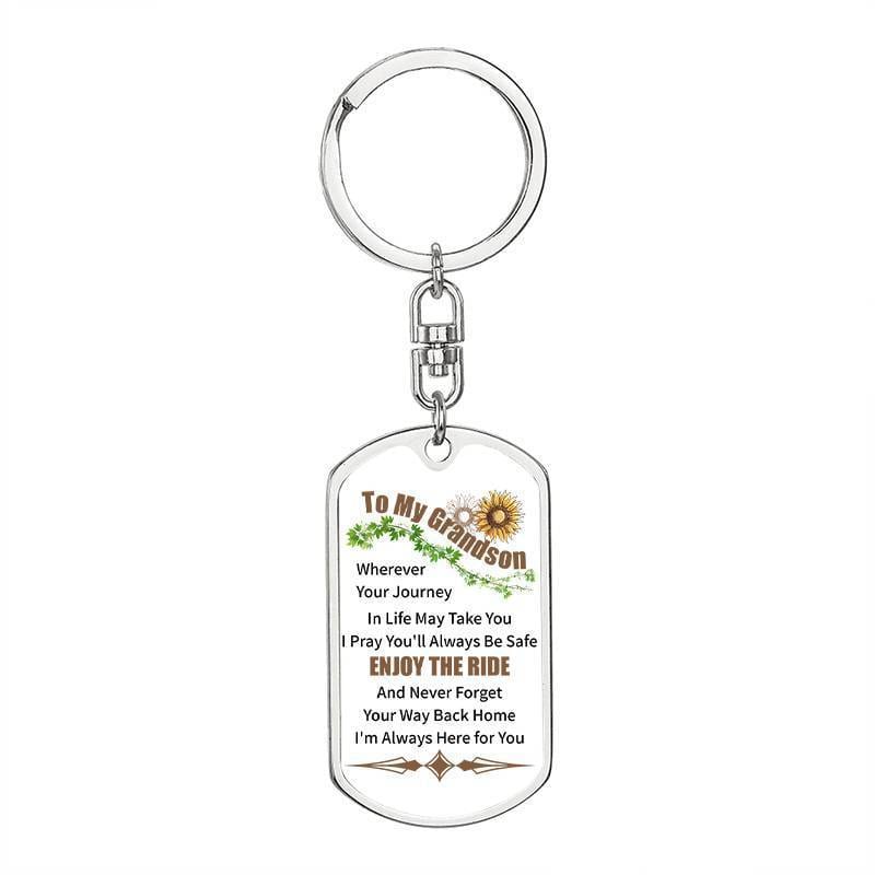 To My GrandSon - Enjoy The Ride - Keychain