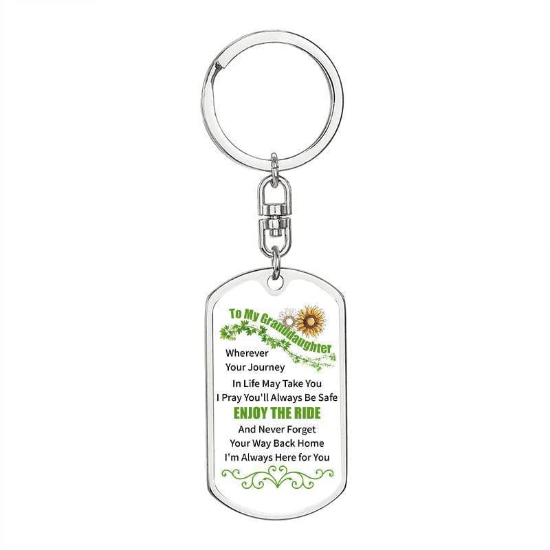 To My GrandDaughter - Enjoy The Ride - Keychain