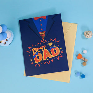 3D Best DAD Greeting Card - A Heartfelt Tribute