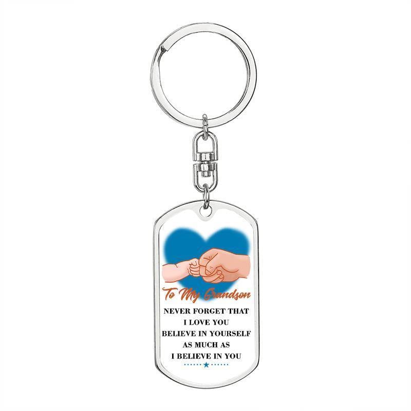 To My GrandSon - Believe In Yourself - Keychain