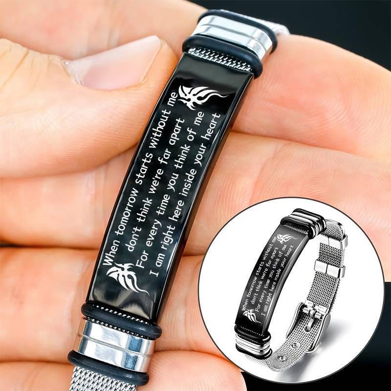 I Am Right Here Inside Your Heart - Stainless Steel Bracelet