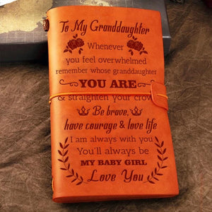 To My Granddaughter - Straighten Your Crown - Vintage Journal