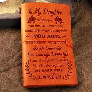 Dad To Daughter - Straighten Your Crown - Vintage Journal