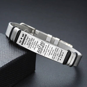 To My Grandson - Just do your best - Stainless Steel Bracelet